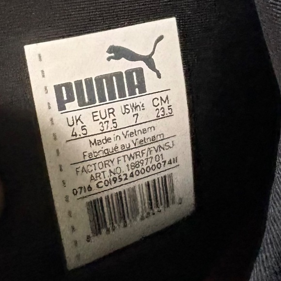 Puma Black Fierce Slip On Sneakers Size 7 - Picture 8 of 8